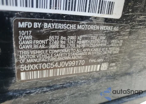 2018 BMW X5 Xdr40E z USA, uszkodzony, nr VIN 5UXKT0C54J0V99170